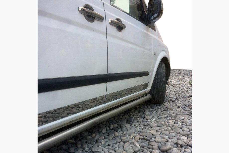 Mercedes Viano 2004–2014 Dverová lišta na hranu dverí (8 dielov, nerezová oceľ) Image