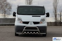 Renault Trafic 2001–2015 Predný ochranný rám s bočnými tyčami WT003-15 (nerez) fotografia 2