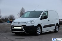 Peugeot Partner Tepee 2008–2018 Predný ochranný rám WT022 (nerez) fotografia 2