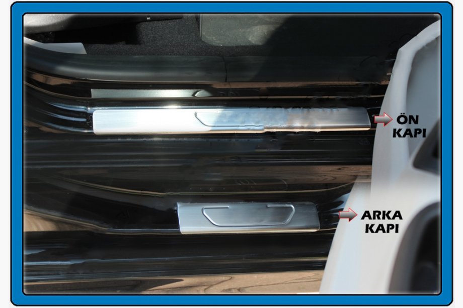 Citroen C-Elysee 2013–2022 Nerezové kryty prahov OmsaLine (4 ks) Image