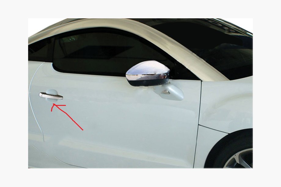 Peugeot RCZ 2010–2015 Nerezové kryty kľučiek dverí (2 ks) Image