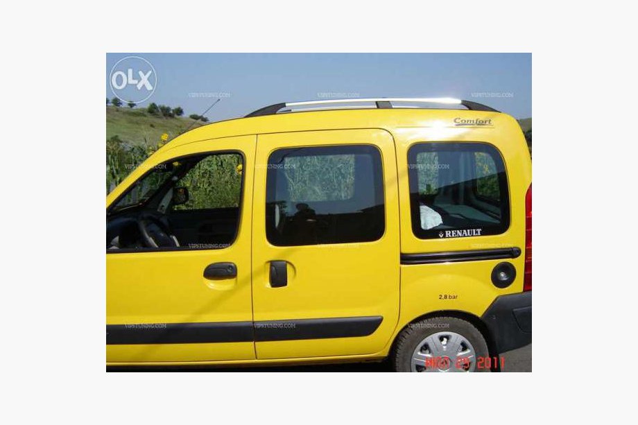 Renault Kangoo 1998–2008 Chrómové strešné lyžiny Fotografia 4