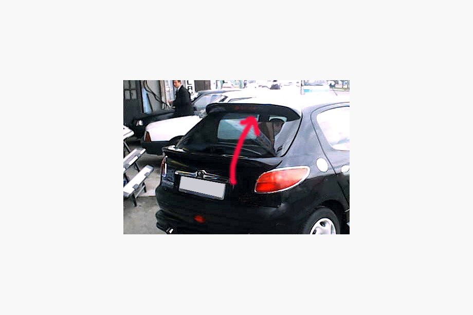 Peugeot 206 1998–2024 Clona nad čelné sklo (na lakovanie) Image