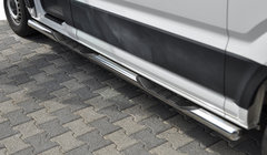 Volkswagen Crafter 2016– Bočné rúrky (2 ks, nerez) fotografia 1