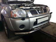 Nissan NP300 1999–2015 Predný ochranný rám ST014 (nerez) fotografia 1