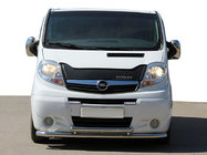 Renault Trafic 2001–2015 Predný ochranný rám ST014/2 (nerez) fotografia 1