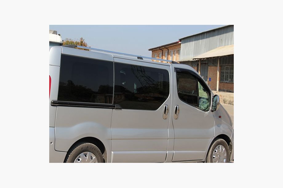 Renault Trafic 2001–2015 Chrómové strešné lyžiny Fotografia 6
