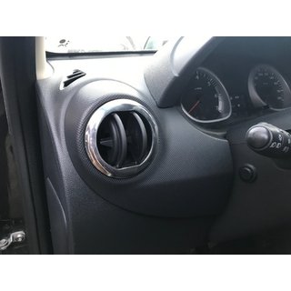 Rámiky vetracích výduchov interiéru (4 ks, nerez) Dacia Duster 2008–2018 fotografia 2