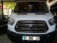 Ford Transit 2014– Nerezové lišty na masku chladiča (2014-2018, 3 ks) OmsaLine – talianska nehrdzavejúca oceľ fotografia 7