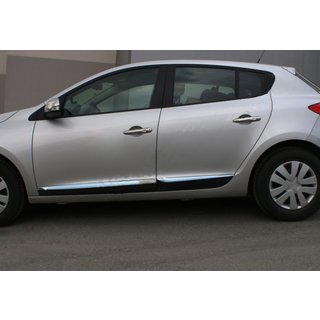 Dverové lišty (HB, 4 ks, nerez) Renault Megane III 2009–2016 fotografia 4