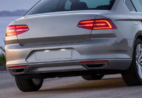 Volkswagen Passat B8 2015–2023 VÝPREDAJ! Kryt hrany zadného nárazníka (SD, 3 ks, nerez) fotografia 1