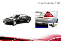 Mercedes S-class W220 1998–2005 Koncovky výfuku V2 (2 ks) fotografia 7