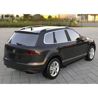 Bočné nášľapy Allmond Black (2 ks, hliník) Volkswagen Touareg 2010–2018 fotografia 3