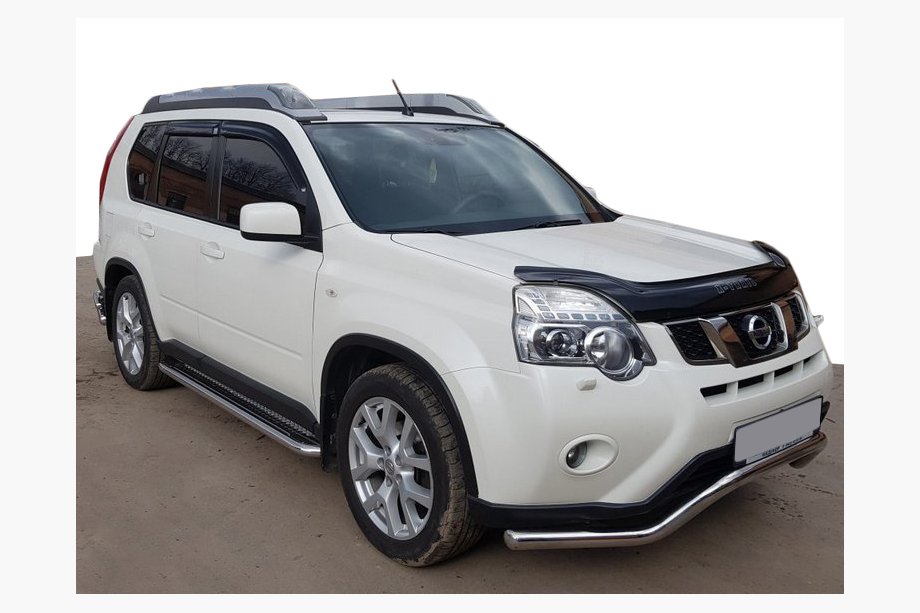 Nissan X-trail T31 2007–2014 Predný ochranný rám ST007 (nerez) Fotografia 1