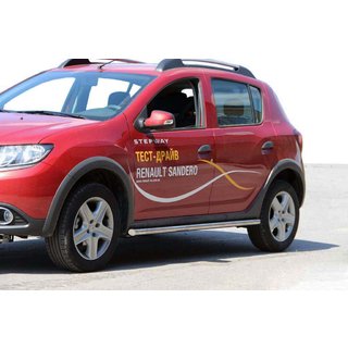 Bočné rúrky BB001 (2 ks, nerez) Renault Sandero 2013–2022 fotografia 1