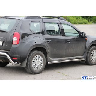 Bočné nerezové rúrky bez vložiek (2 ks) Renault Duster 2008–2017 fotografia 4