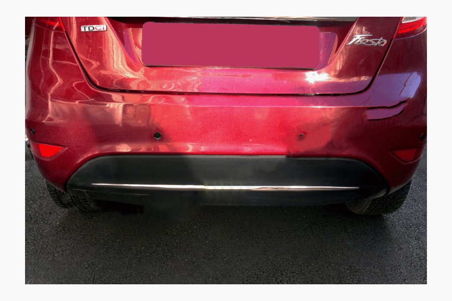 Ford Fiesta 2008–2017 Nerezová lišta zadného nárazníka Image