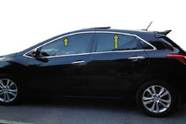 Hyundai I-30 2012–2017 Horná okenná lišta (HB, nerez) fotografia 1