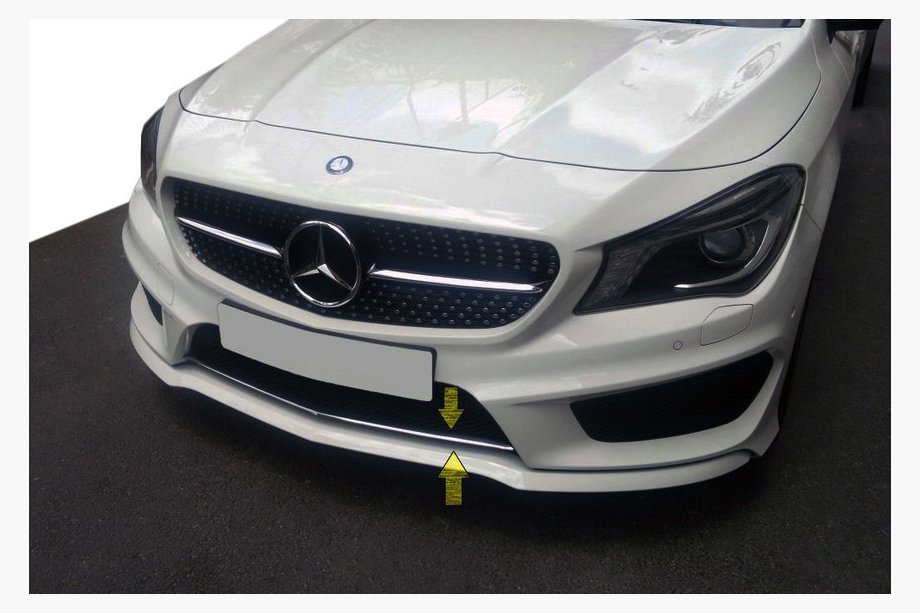 Mercedes CLA C117 2013–2019 Nerezová lišta na mriežku nárazníka Fotografia 1
