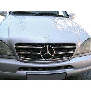 Lišty na hranu mriežky (5 ks, nerez) Mercedes ML W163 1997–2005 fotografia 1