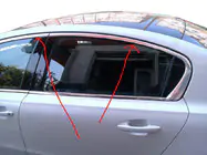 Peugeot 508 2010–2018 Horná okenná lišta (Sedan, nerez) fotografia 1