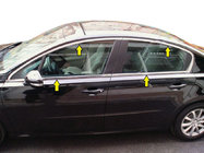 Peugeot 508 2010–2018 Kompletné okenné lišty (Sedan, nerez) fotografia 1