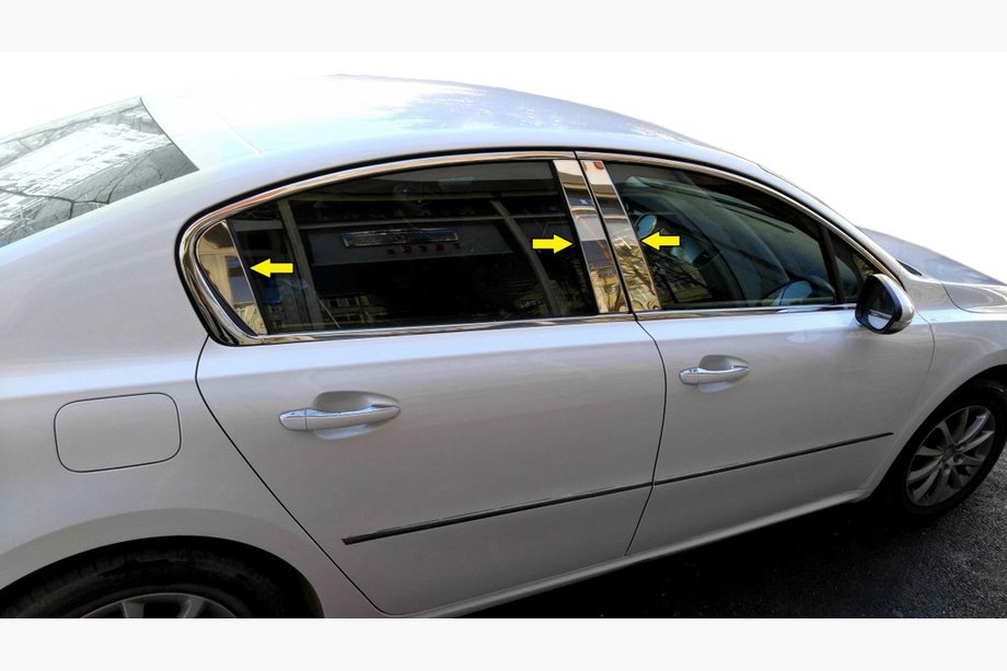 Peugeot 508 2010–2018 Kryty stĺpikov (nerez) Image