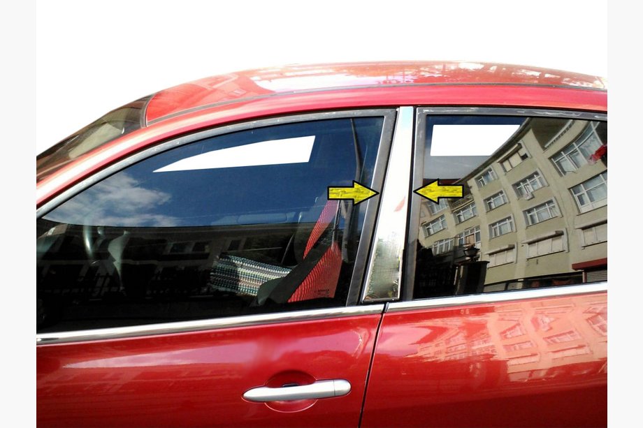 Renault Megane II 2004–2009 Nerezové kryty dverových stĺpikov (2 ks) Image