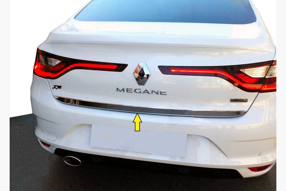Renault Megane IV 2016–2025 Chrómová lišta na hranu veka kufra (Sedan, nerez) OmsaLine – talianska nehrdzavejúca oceľ Image
