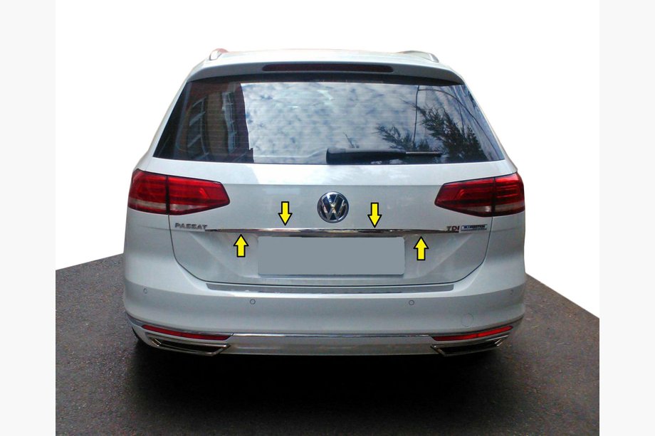 Volkswagen Passat B8 2015–2023 Lišta nad ŠPZ SW (Carmos, nerez) Image