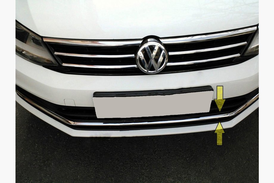 Volkswagen Jetta 2011–2018 Kryty mriežky nárazníka 2014-2018 Carmos (nerez) Image