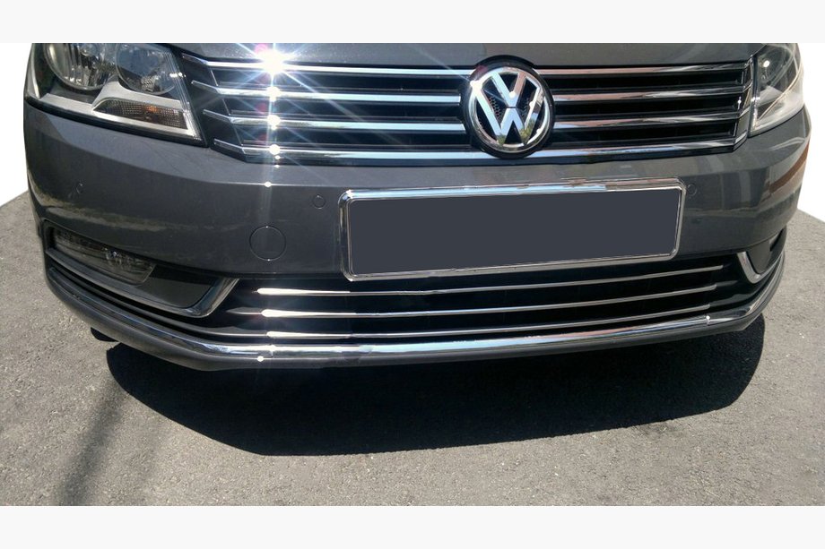 Volkswagen Passat B7 2012–2015 Nerezové lišty na mriežku nárazníka Image