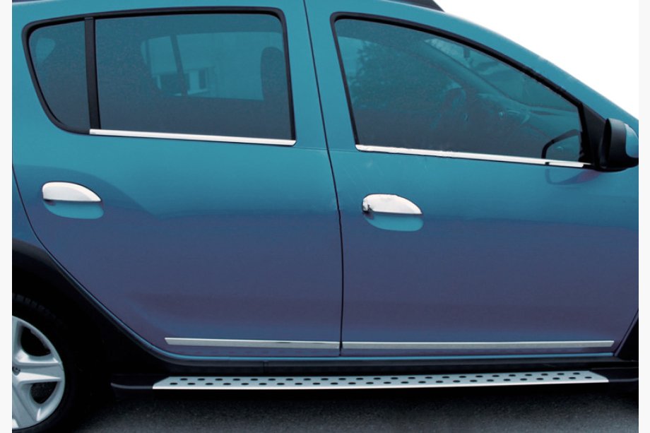 Dacia Logan MCV 2013–2020 Chrómové kryty kľučiek dverí (4 ks, nerez) OmsaLine – talianska nehrdzavejúca oceľ Image