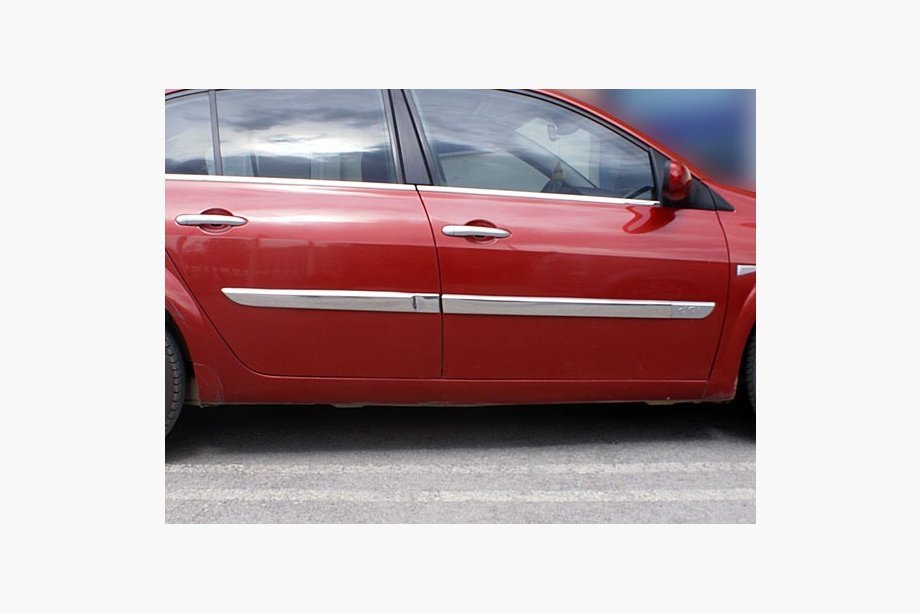 Renault Megane II 2004–2009 Dverová lišta (model 2006↗, 4 ks, nerez) Image