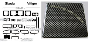 Skoda Fabia 2000–2007 Akcia!!! Kryty prístrojovej dosky (karbónový vzhľad) fotografia 1