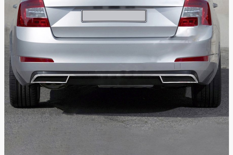 Skoda Octavia III A7 2013–2019 Lišta zadného difúzora (2013-2017, nerezová oceľ) Image