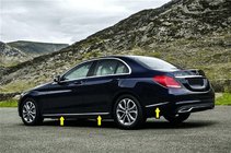 Mercedes C-class W205 2014–2021 Nerezové kryty lišty V1 fotografia 1