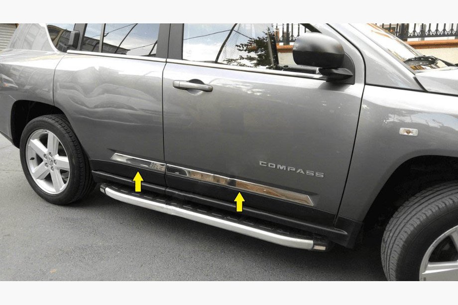 Jeep Compass 2006–2016 Dverová lišta Titiz (nerez) Image