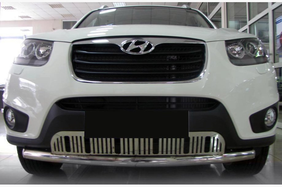 Hyundai Santa Fe 2 2006–2012 Predný ochranný rám ST008-Special (nerez) Image