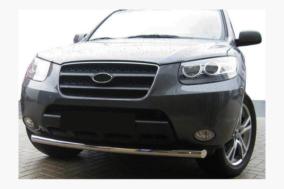Hyundai Santa Fe 2 2006–2012 Predný ochranný rám ST008 (nerez) Fotografia 1