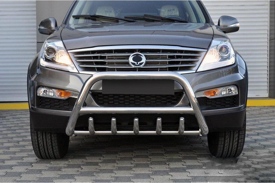 SsangYong Rexton I 2001–2017 Predný ochranný rám WT003 (nerez) Image
