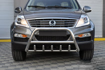 SsangYong Rexton I 2001–2017 Predný ochranný rám WT003 (nerez) fotografia 1