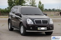 SsangYong Rexton I 2001–2017 Predný ochranný rám ST008 (nerez) fotografia 2