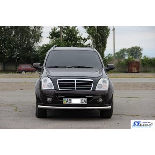 Predný ochranný rám ST008 (nerez) SsangYong Rexton I 2001–2017 fotografia 3