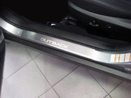 Subaru Outback 2009–2014 Natanika Premium kryty prahov (2 ks, nerezová oceľ) fotografia 1