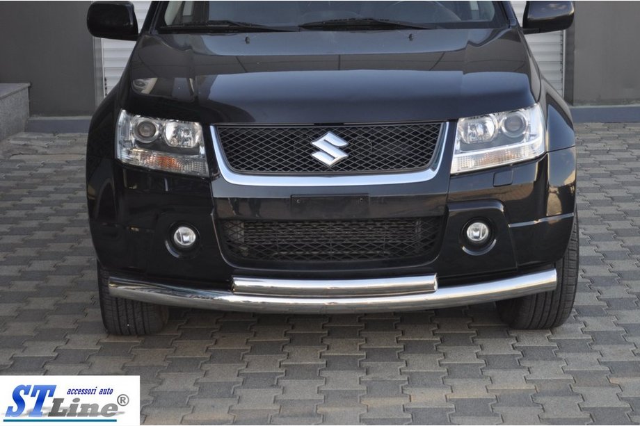 Suzuki Grand Vitara 2005–2017 Predný dvojitý ochranný rám 60/42 mm (nerez) Fotografia 5