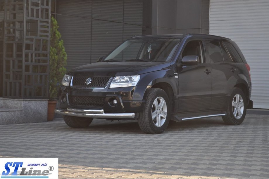 Suzuki Grand Vitara 2005–2017 Predný dvojitý ochranný rám 60/42 mm (nerez) Fotografia 4