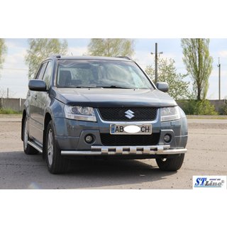 Predná ochranná tyč ST015 (nerez) Suzuki Grand Vitara 2005–2017 fotografia 3