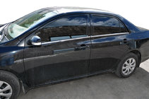 Toyota Corolla 2007–2013 Vonkajšie nerezové lišty okien (4 ks) Carmos - turecká oceľ fotografia 1