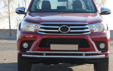 Toyota Hilux 2015– Predný ochranný rám ST018 (nerez) fotografia 6